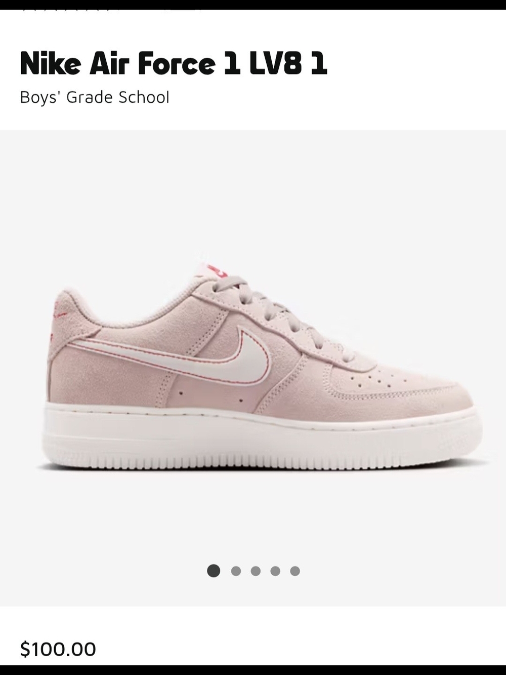 Nike Air Force 1 LV8 1 Pink Suede Sneakers